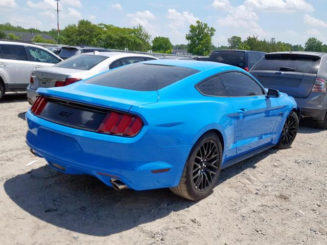 1FA6P8CF8H5328081 - 2017 FORD MUSTANG GT BLUE photo 4