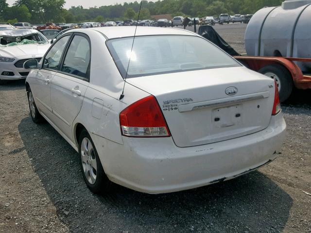 KNAFE121675431542 - 2007 KIA SPECTRA EX WHITE photo 3