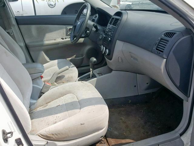 KNAFE121675431542 - 2007 KIA SPECTRA EX WHITE photo 5