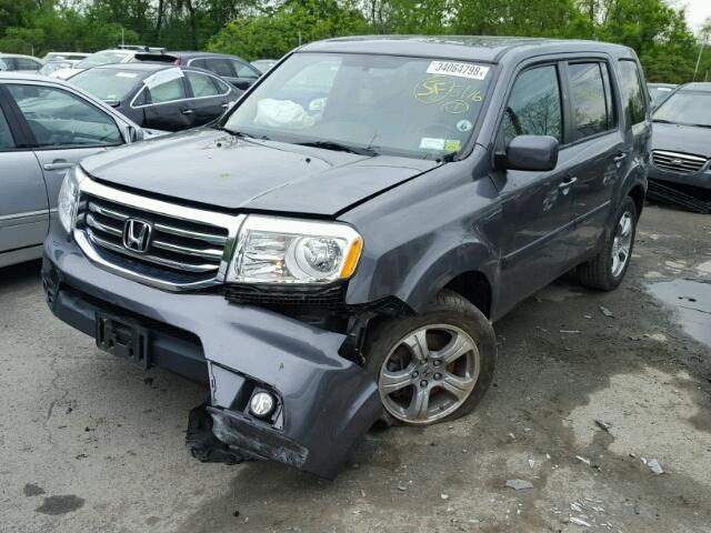 5FNYF4H78EB012657 - 2014 HONDA PILOT EXLN GRAY photo 2