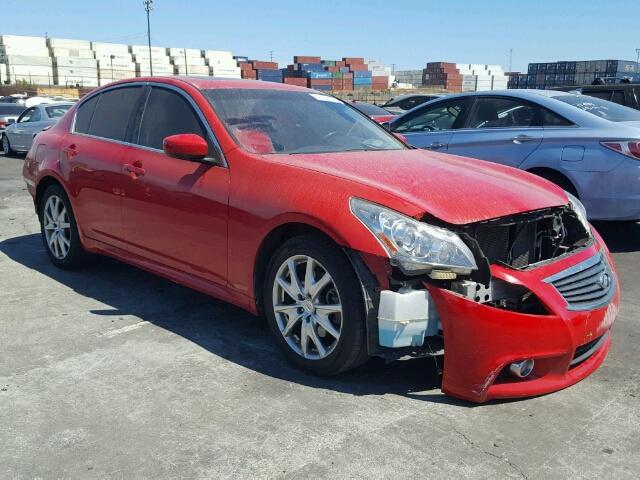 JN1CV6AR1DM351807 - 2013 INFINITI G37 RED photo 1