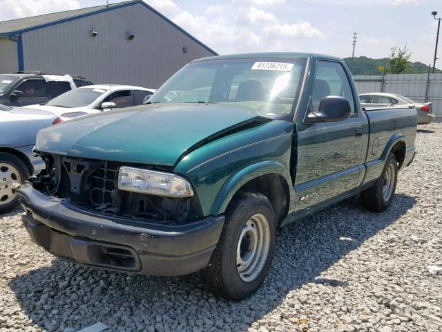 1GCCS1440WK203414 - 1998 CHEVROLET S TRUCK S1 GREEN photo 2