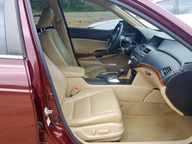 1HGCP3F8XCA014561 - 2012 HONDA ACCORD EXL MAROON photo 5