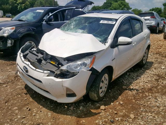 JTDKDTB31C1031312 - 2012 TOYOTA PRIUS C WHITE photo 2