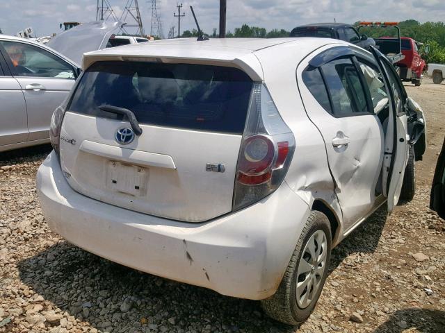 JTDKDTB31C1031312 - 2012 TOYOTA PRIUS C WHITE photo 4