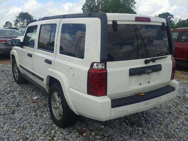 1J8HH48K16C134802 - 2006 JEEP COMMANDER WHITE photo 3