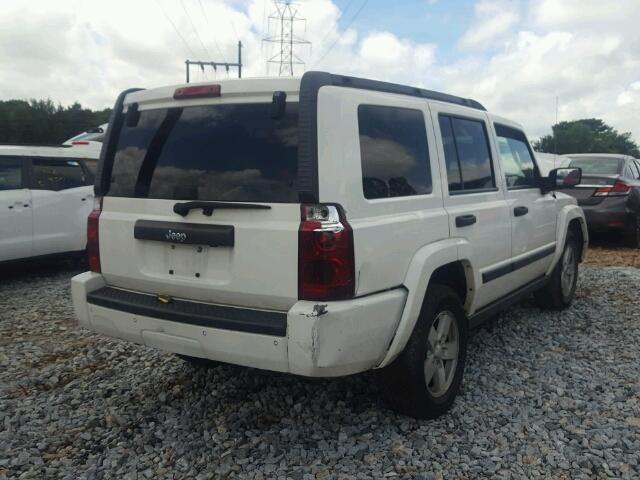1J8HH48K16C134802 - 2006 JEEP COMMANDER WHITE photo 4