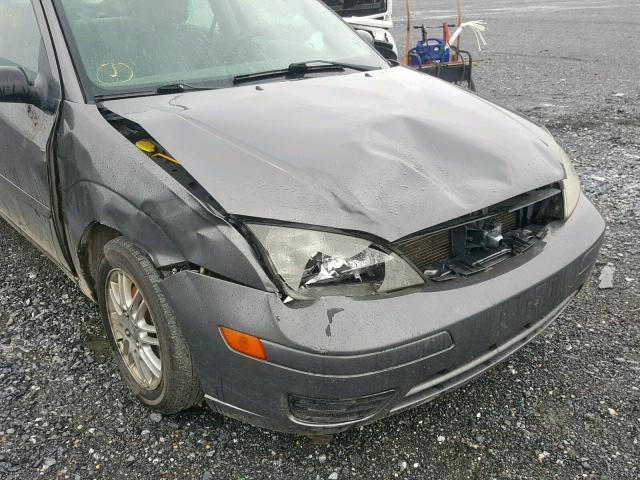 1FAFP34N57W270710 - 2007 FORD FOCUS ZX4 GRAY photo 9