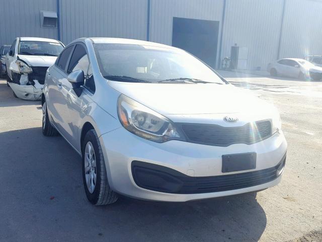 KNADM4A34D6222594 - 2013 KIA RIO LX SILVER photo 1