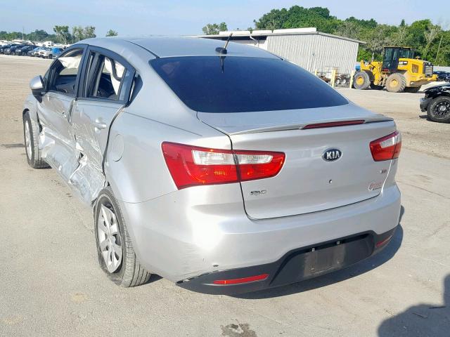 KNADM4A34D6222594 - 2013 KIA RIO LX SILVER photo 3