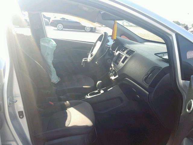 KNADM4A34D6222594 - 2013 KIA RIO LX SILVER photo 5