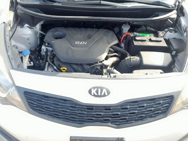 KNADM4A34D6222594 - 2013 KIA RIO LX SILVER photo 7