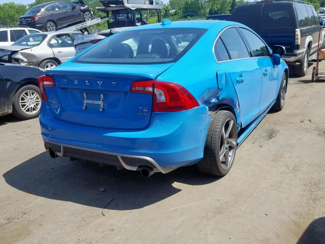 YV1902FH5D2176613 - 2013 VOLVO S60 T6 BLUE photo 4
