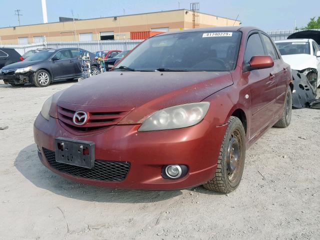 JM1BK143661405800 - 2006 MAZDA 3 HATCHBAC RED photo 2