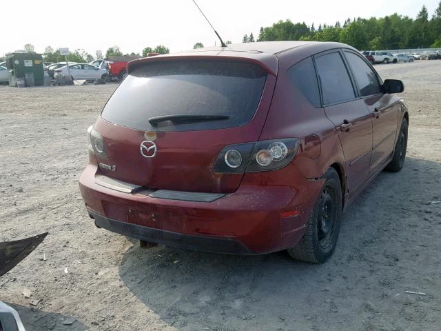 JM1BK143661405800 - 2006 MAZDA 3 HATCHBAC RED photo 4