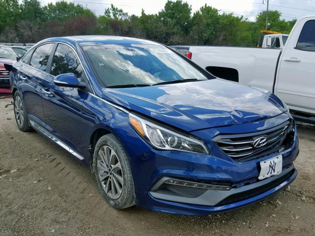 5NPE34AF2HH507486 - 2017 HYUNDAI SONATA SPO BLUE photo 1