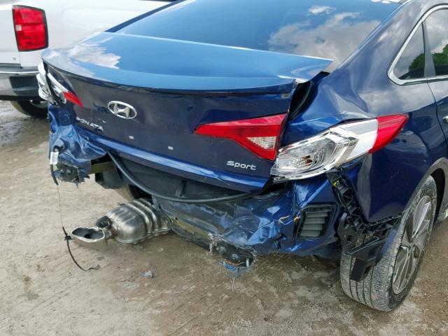 5NPE34AF2HH507486 - 2017 HYUNDAI SONATA SPO BLUE photo 9