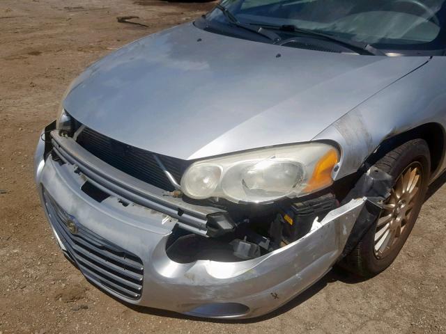 1C3EL55R85N538154 - 2005 CHRYSLER SEBRING TO SILVER photo 9