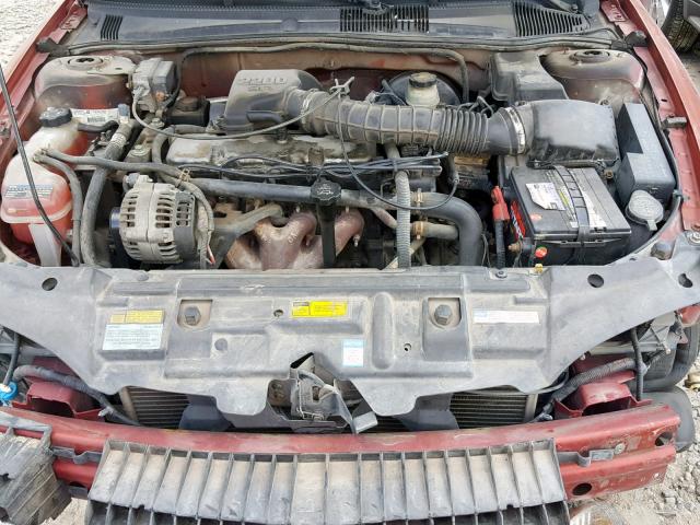 3G1JF5242YS120802 - 2000 CHEVROLET CAVALIER L RED photo 7