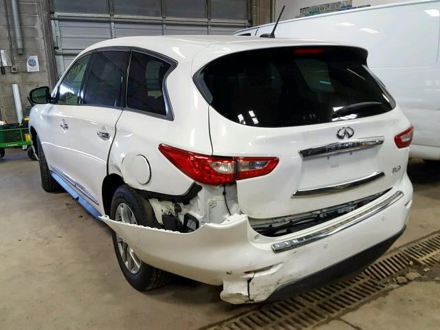 5N1AL0MM8DC310471 - 2013 INFINITI JX35 WHITE photo 3