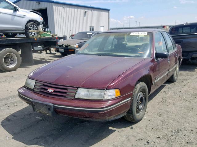 2G1WL54T6P1111419 - 1993 CHEVROLET LUMINA BURGUNDY photo 2