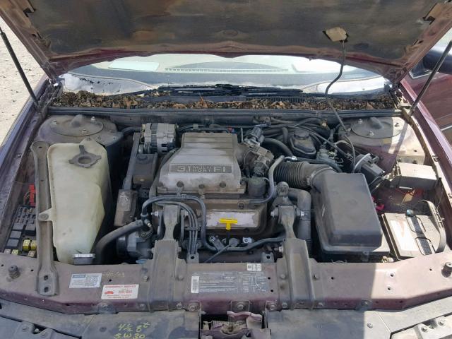 2G1WL54T6P1111419 - 1993 CHEVROLET LUMINA BURGUNDY photo 7