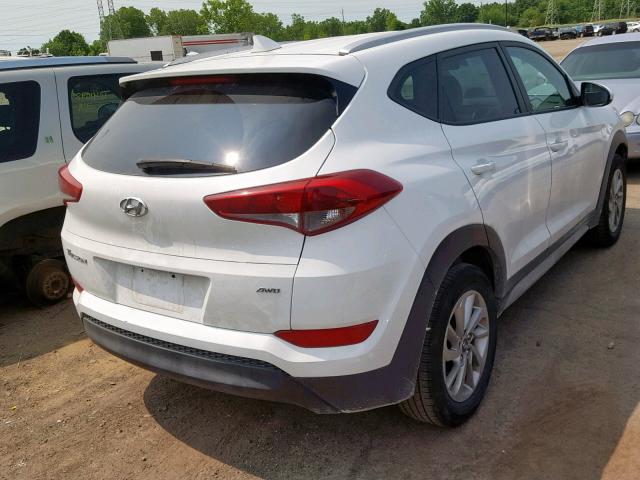 KM8J3CA45JU674388 - 2018 HYUNDAI TUCSON SEL WHITE photo 4