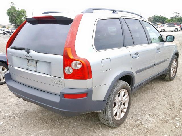 YV1CZ91H141063582 - 2004 VOLVO XC90 T6 SILVER photo 4