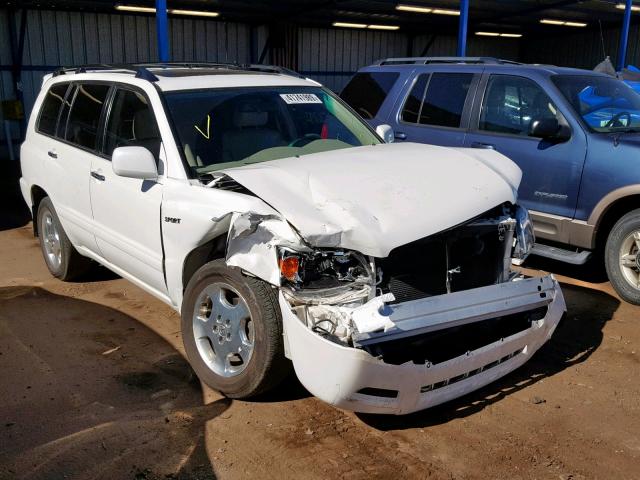 JTEEP21A660179752 - 2006 TOYOTA HIGHLANDER WHITE photo 1