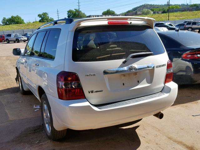 JTEEP21A660179752 - 2006 TOYOTA HIGHLANDER WHITE photo 3