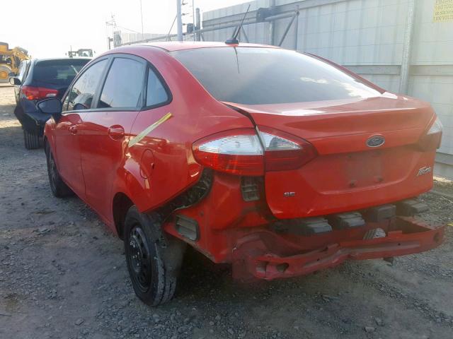 3FADP4BJ4EM160032 - 2014 FORD FIESTA SE RED photo 3