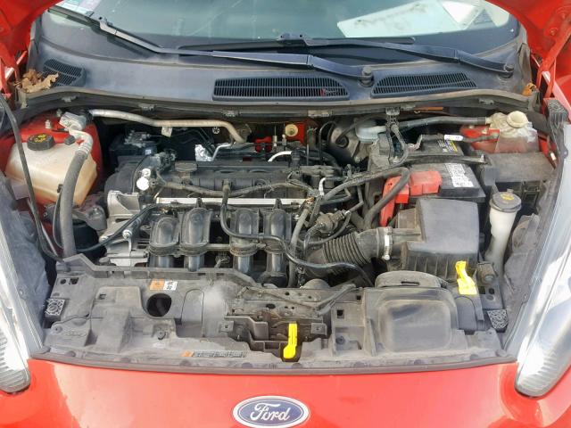 3FADP4BJ4EM160032 - 2014 FORD FIESTA SE RED photo 7