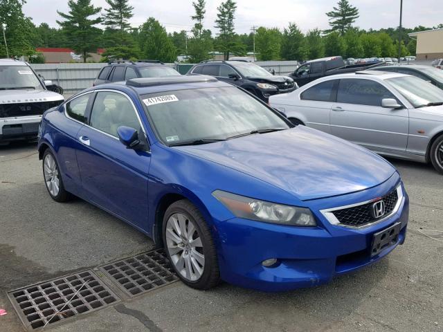 1HGCS22868A001179 - 2008 HONDA ACCORD EXL BLUE photo 1