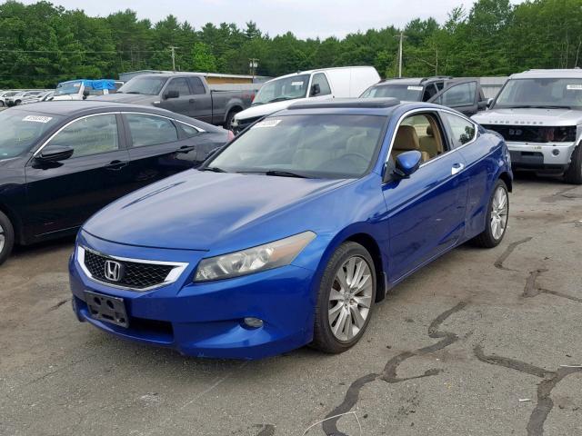 1HGCS22868A001179 - 2008 HONDA ACCORD EXL BLUE photo 2