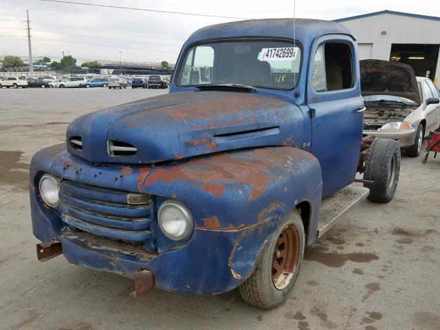 97HC272314 - 1955 FORD PICKUP BLUE photo 2