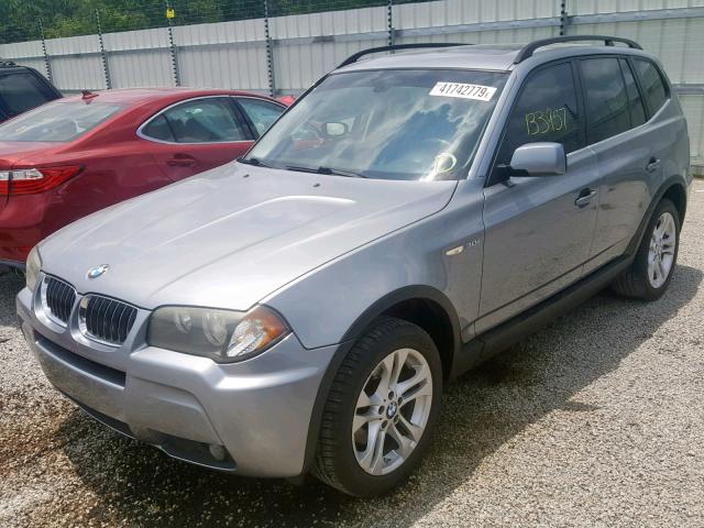 WBXPA93446WG83279 - 2006 BMW X3 3.0I SILVER photo 2