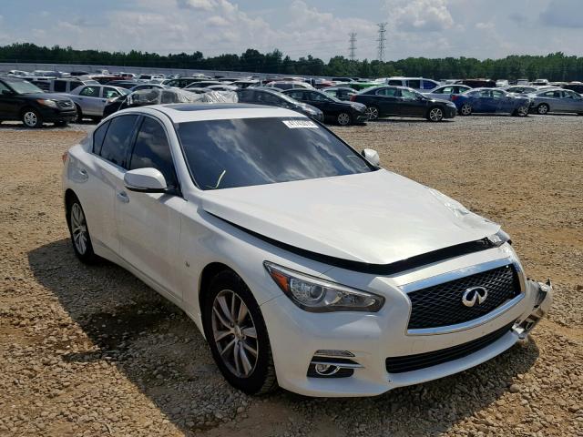 JN1BV7ARXEM705651 - 2014 INFINITI Q50 BASE WHITE photo 1