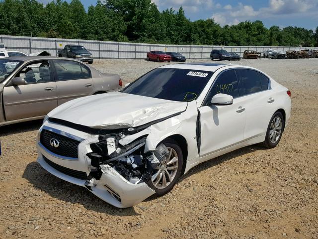 JN1BV7ARXEM705651 - 2014 INFINITI Q50 BASE WHITE photo 2