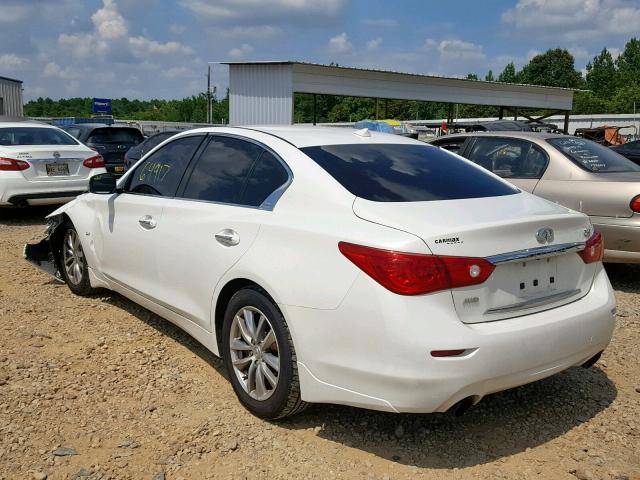 JN1BV7ARXEM705651 - 2014 INFINITI Q50 BASE WHITE photo 3