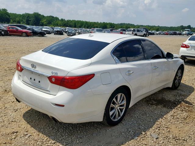 JN1BV7ARXEM705651 - 2014 INFINITI Q50 BASE WHITE photo 4