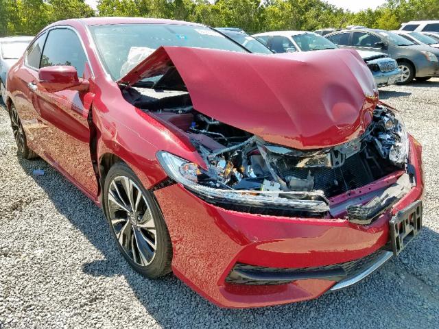 1HGCT1B80HA006336 - 2017 HONDA ACCORD EXL RED photo 1