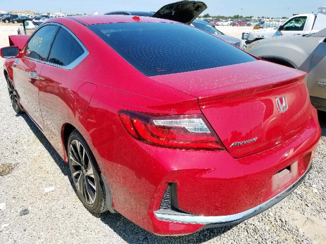 1HGCT1B80HA006336 - 2017 HONDA ACCORD EXL RED photo 3