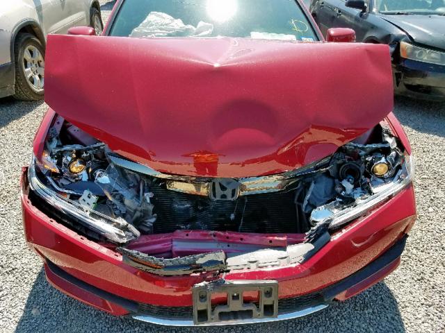 1HGCT1B80HA006336 - 2017 HONDA ACCORD EXL RED photo 7