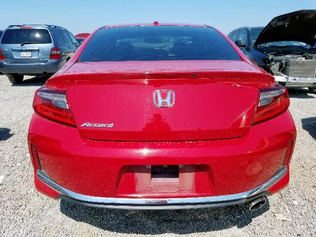 1HGCT1B80HA006336 - 2017 HONDA ACCORD EXL RED photo 9