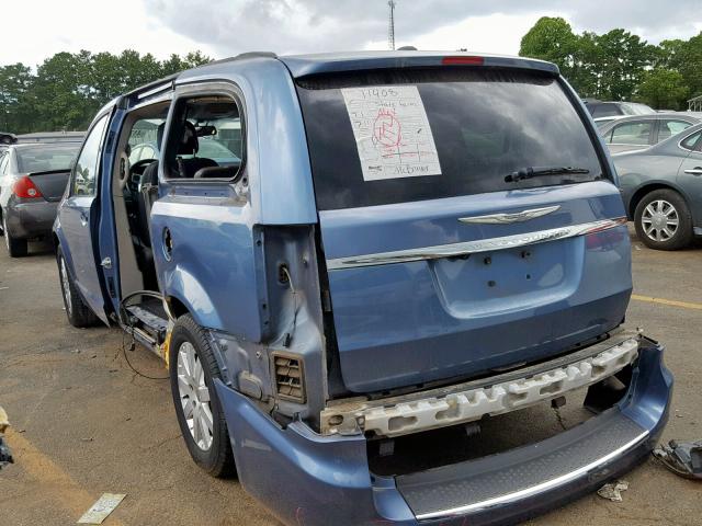 2A4RR8DG2BR783103 - 2011 CHRYSLER TOWN & COU BLUE photo 3