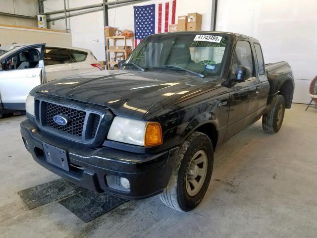 1FTYR14U94PA01446 - 2004 FORD RANGER SUP BLACK photo 2