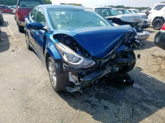 KMHDH4AE9EU089459 - 2014 HYUNDAI ELANTRA SE BLUE photo 1