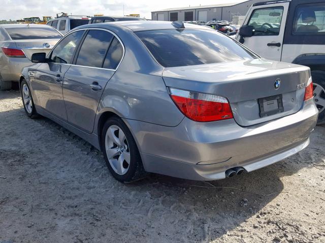 WBANE53567CK91900 - 2007 BMW 525 I GRAY photo 3