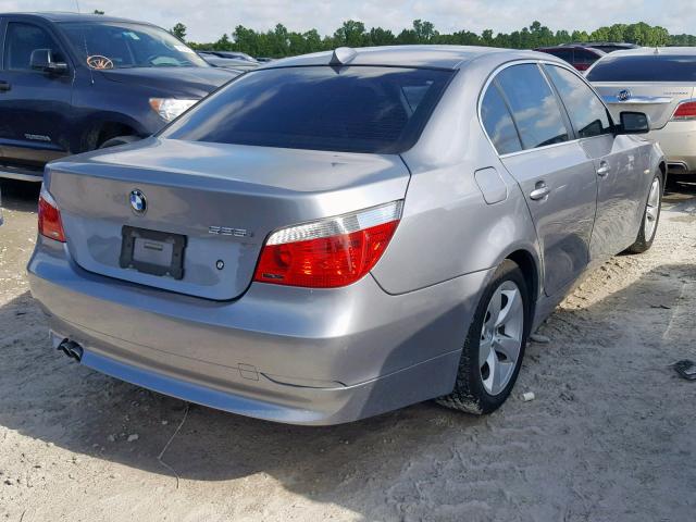 WBANE53567CK91900 - 2007 BMW 525 I GRAY photo 4