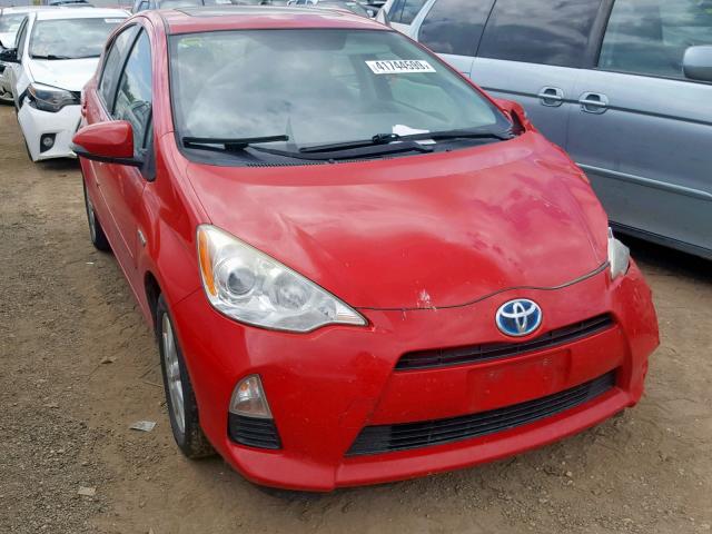 JTDKDTB35D1040662 - 2013 TOYOTA PRIUS C RED photo 1